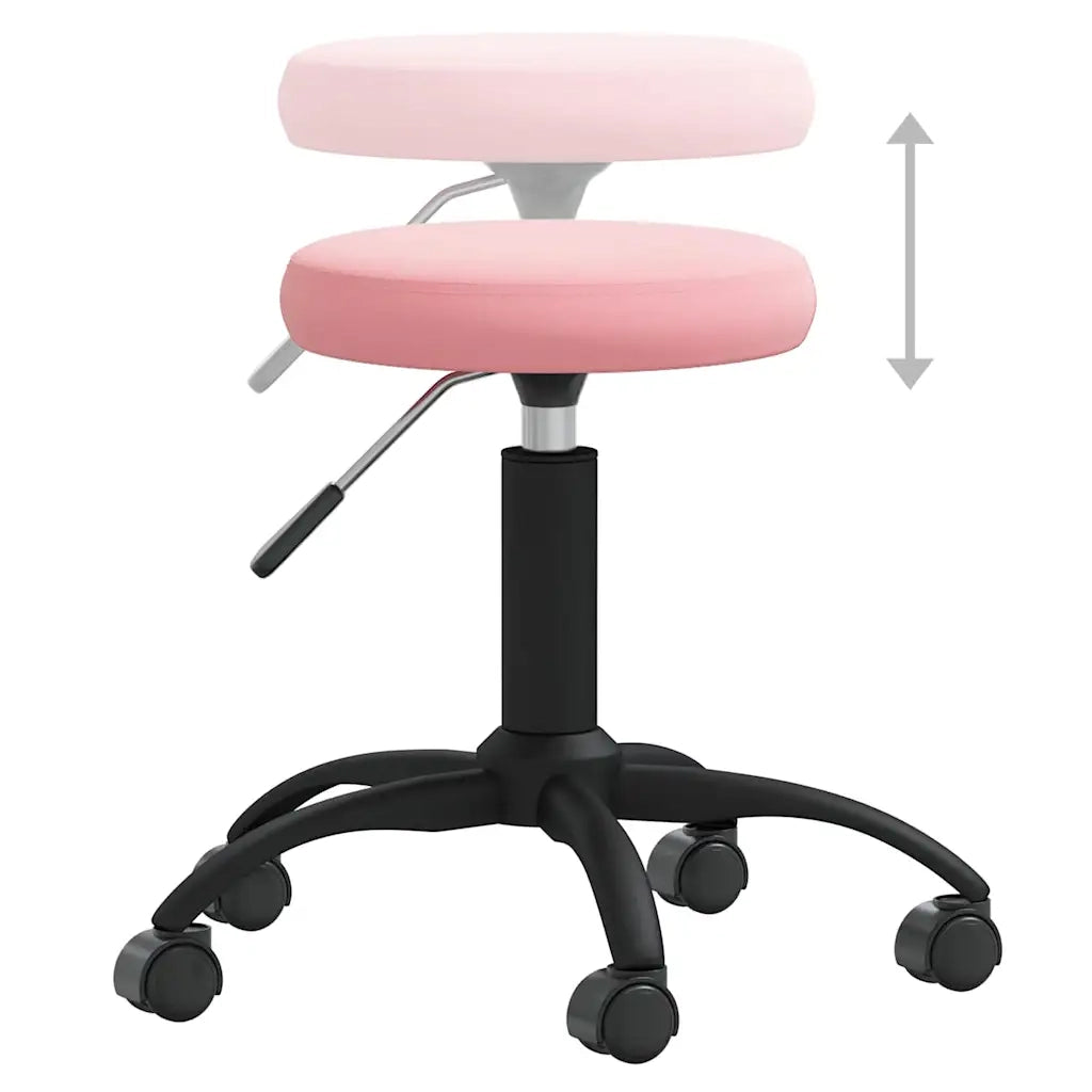 Sedia Girevole da Ufficio Rosa in Velluto 333179