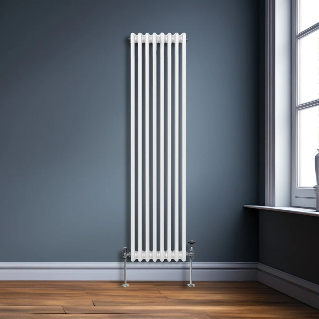 Termosifone Radiatore a 3 colonne per riscaldamento centralizzato verticale Bianco 180x38cm