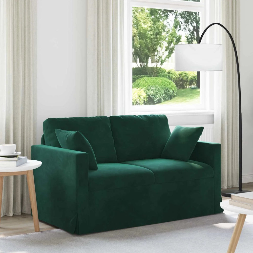 Divano Verde Scuro 138 x 78 x 80 cm Velluto 42024415