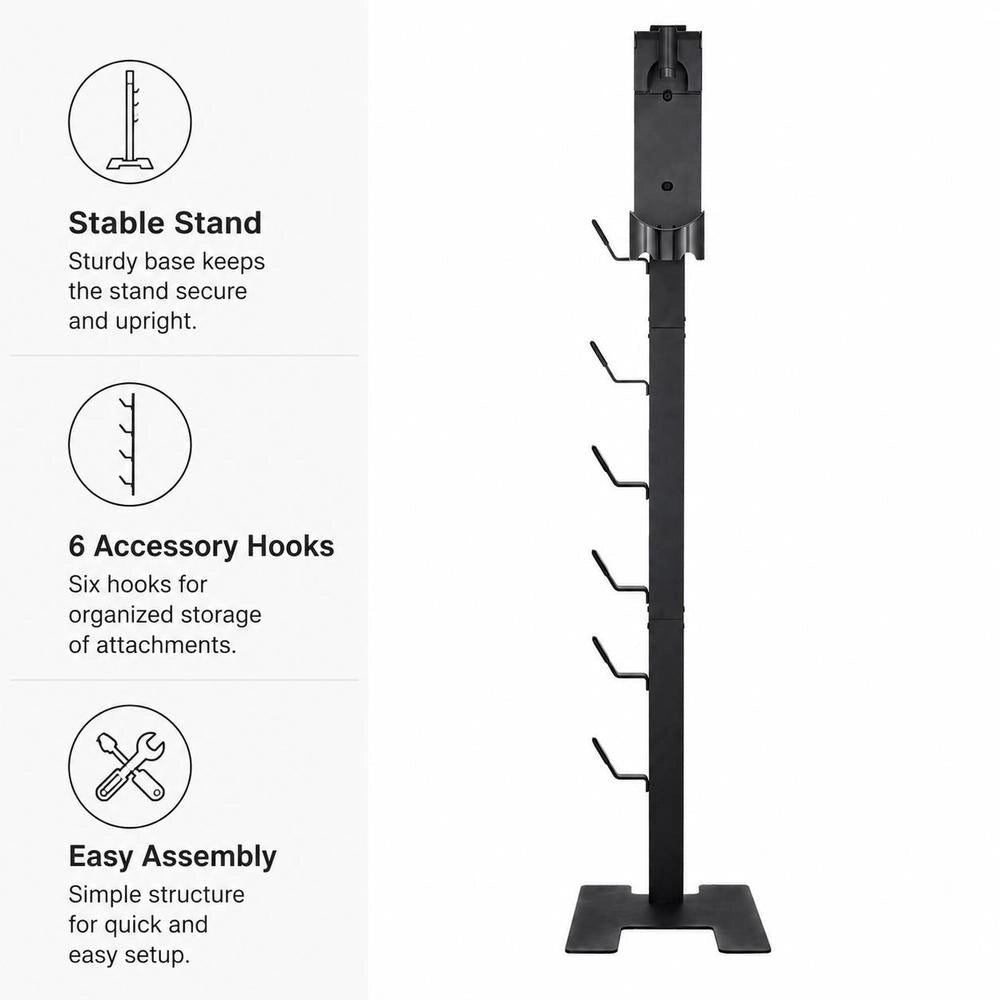 Vacuum Cleaner Stand, Compatible With Dyson V6 V7 V8 V10 V11 V15, Stable Vacuum Cleaner Stand Holder With 6 Hooks For Dyson DC30 DC31 DC34 DC35 DC58 DC59 DC62 D74 Cordless Vacuum Cleaners And Accessories
