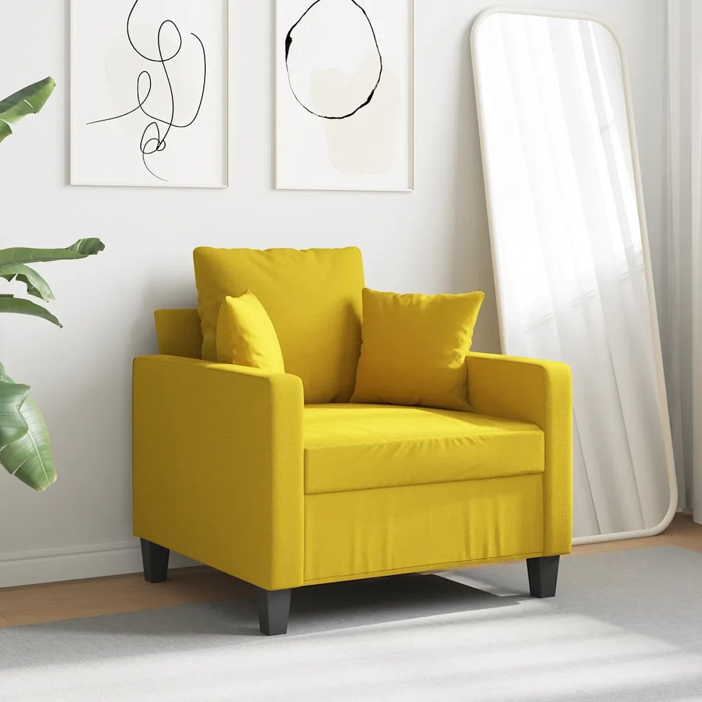 Fauteuil Jaune clair 60 cm Tissu