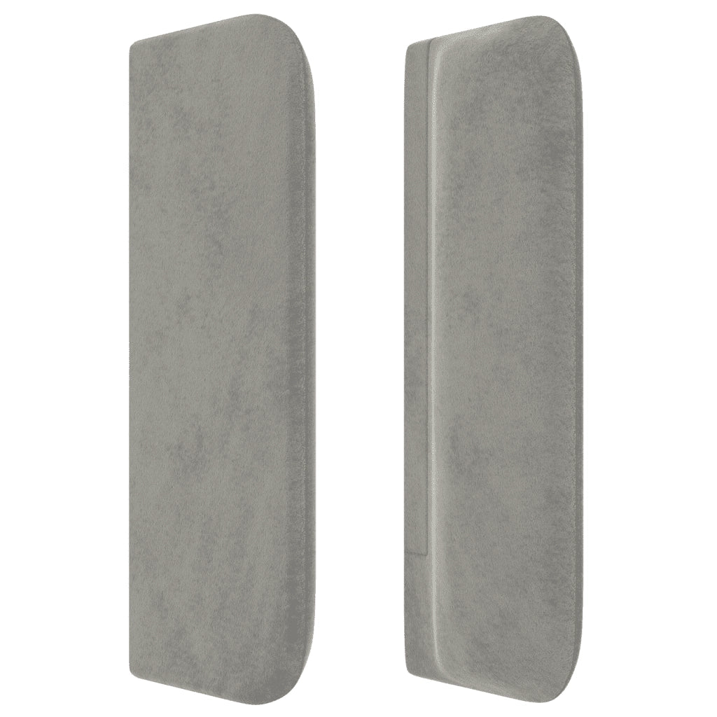 Giroletto a Molle con Materasso Grigio Chiaro 90x190 cm Velluto 3131111