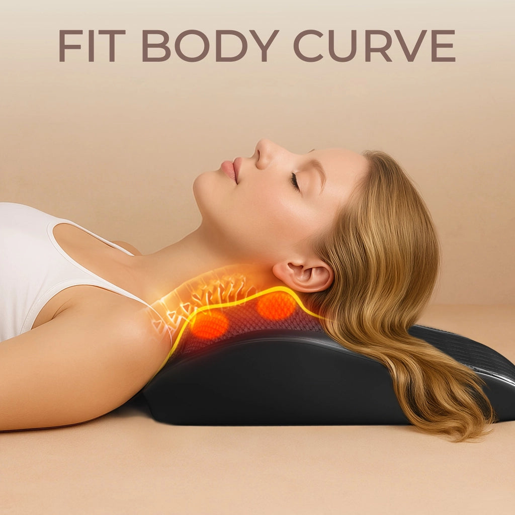 Cuscino massaggiante Shiatsu 3D ricaricabile e senza fili con funzione riscaldante, massaggiatore elettrico portatile per collo, spalle e schiena, ide