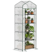 Serra da Giardino 5 Ripiani ¨C Xylo ¨C Acciaio e PE Bianco 69x49x193 cm