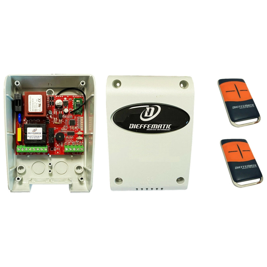 Centralina universale per serranda garage + ricevitore e 2 telecomandi 433 Mhz