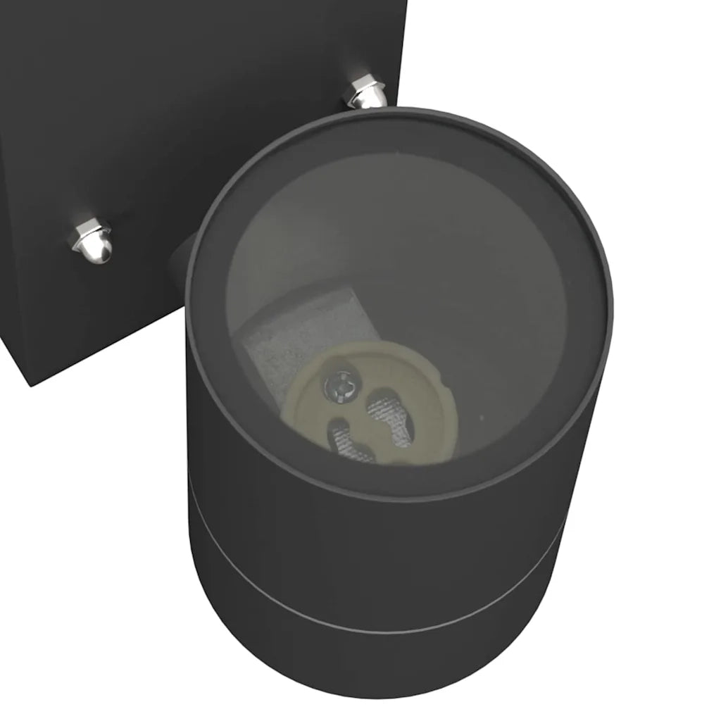 Lampada da Parete Esterna 2 pz Nero 6,5 x 10,5 x 16 cm CFW2471481