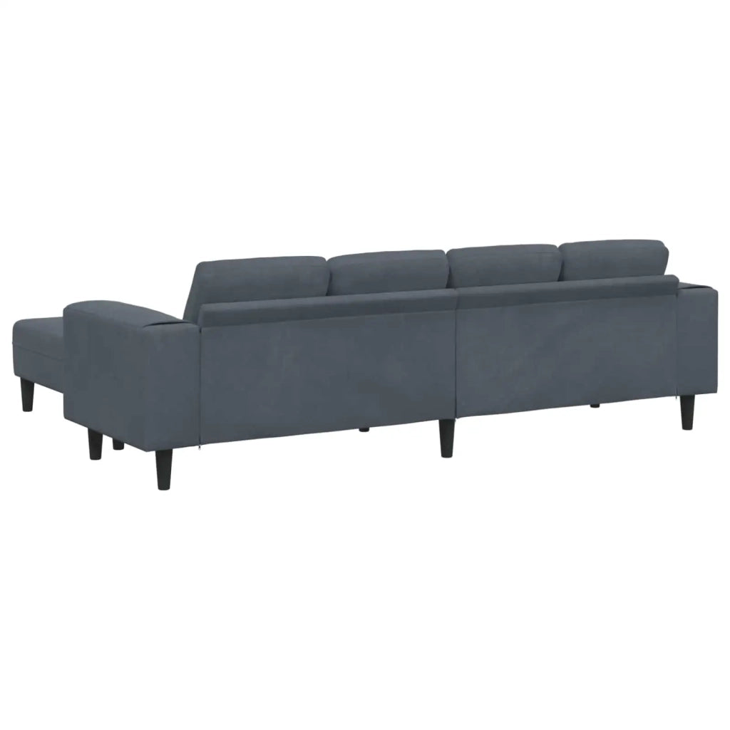 Divano per Soggiorno 3 pcs Grigio scuro 250 x 188 x 76 cm 3335123