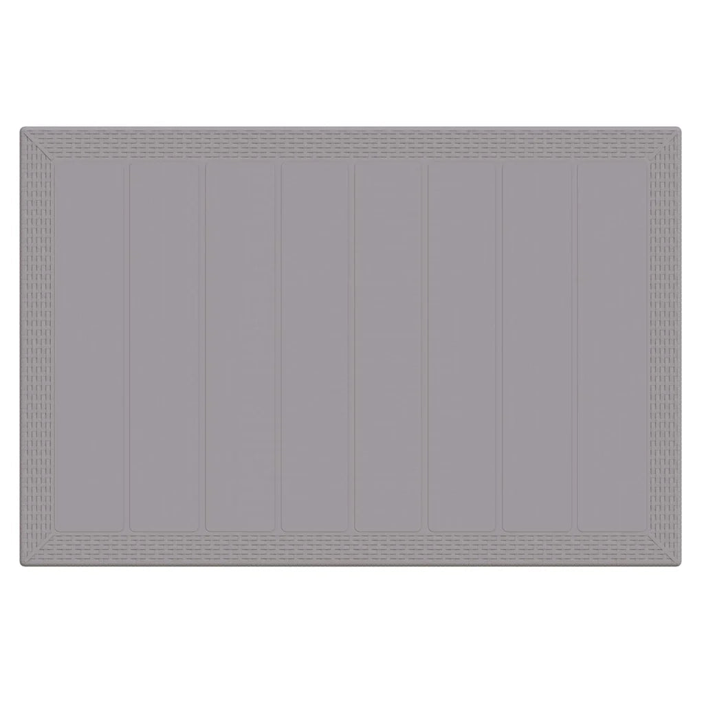 Set da Pranzo per Giardino 5 pcs Grigio chiaro Rattan Polt