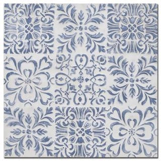 Quadro legno blu quadro cm 80x80h3