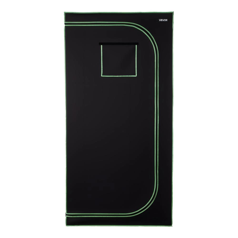Tenda da Coltivazione Indoor HX100100200 100x100x200 cm in Mylar 600D Robusta per Piante e Fiori Nero Verde