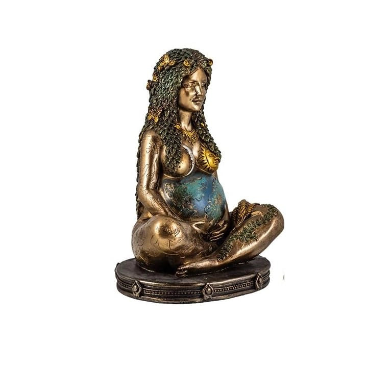 "Mutter Erde", statuetta in resina dipinta a mano, altezza 20 cm, simbolo di fertilità