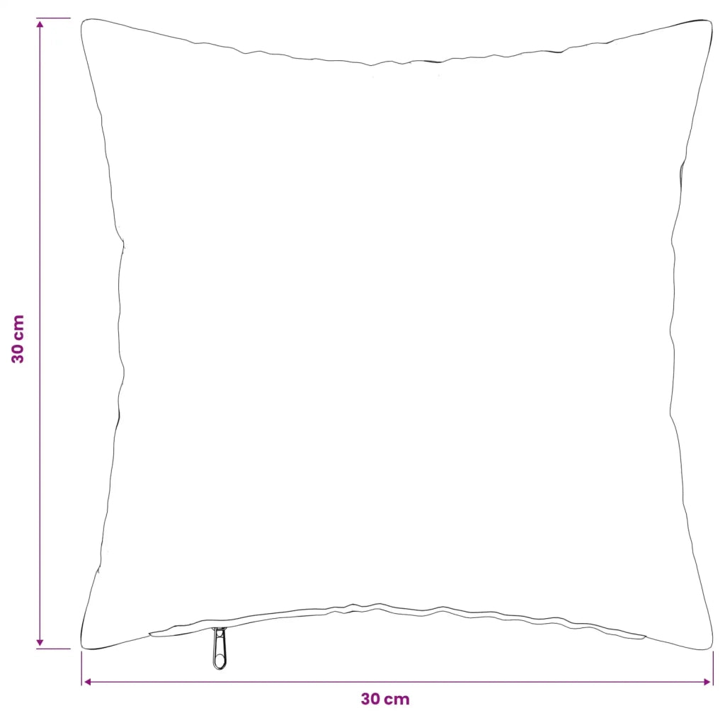 Federa 2 pz HEERLEN Nero 30 x 30 cm Flanella 907611