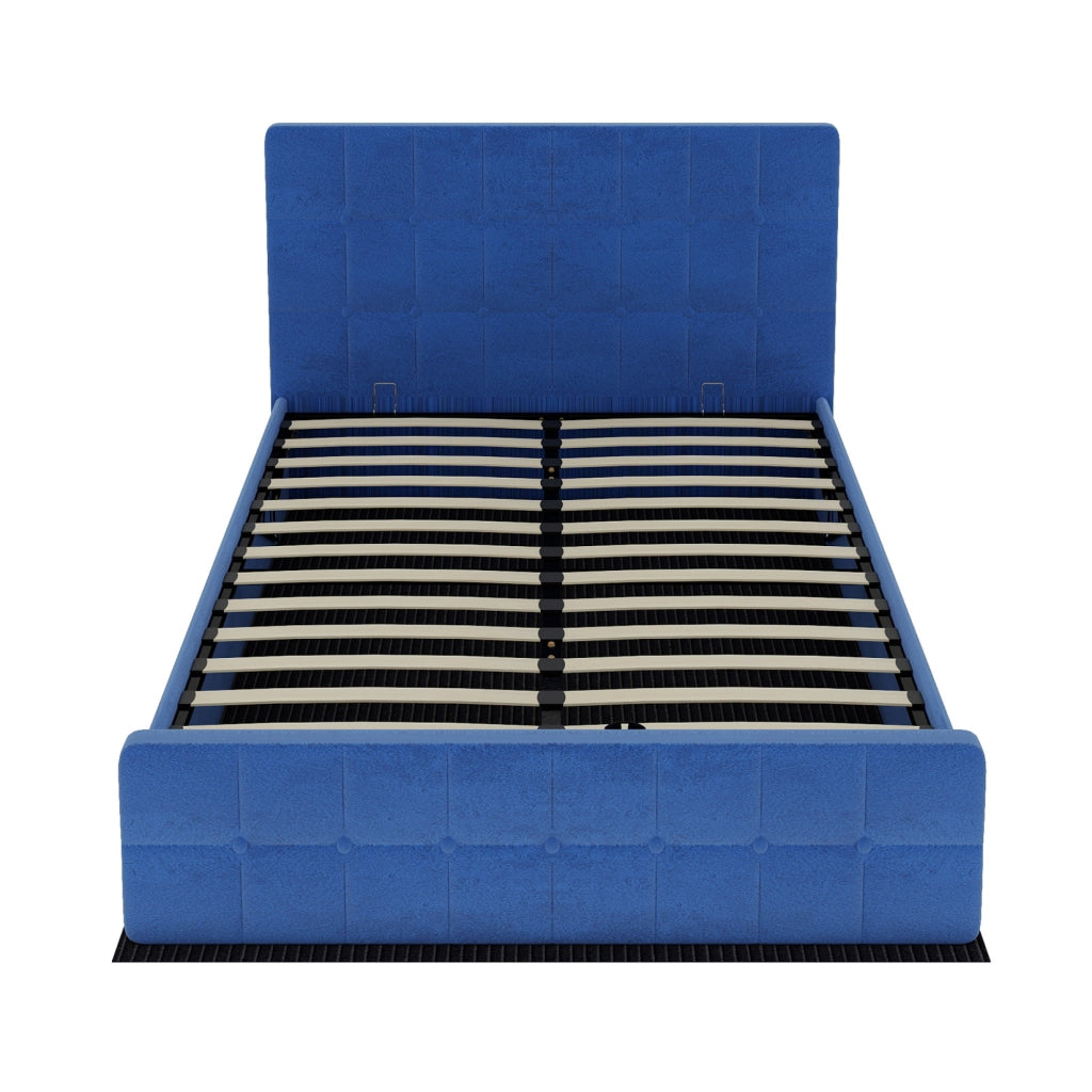 Letto 140x200 cm con testiera blu