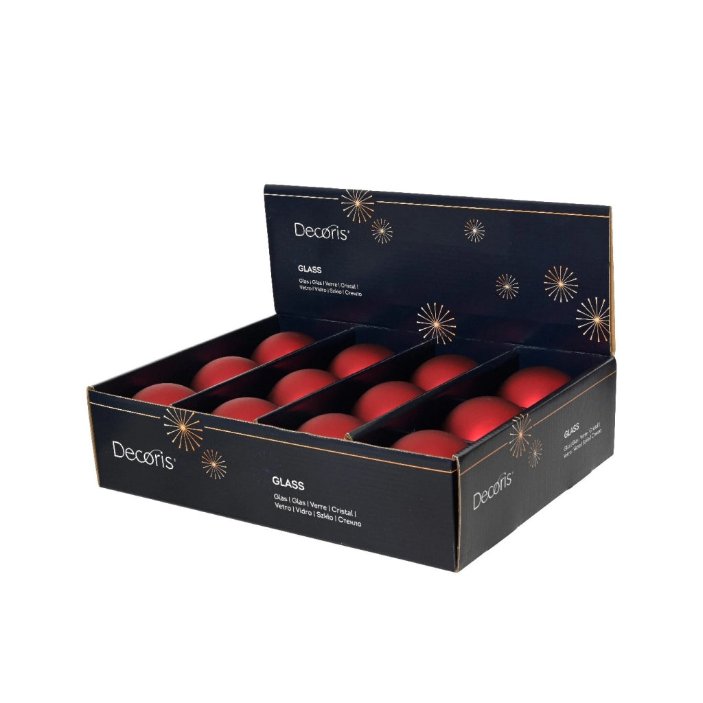 Pallina Vt opaco rosso d10cm