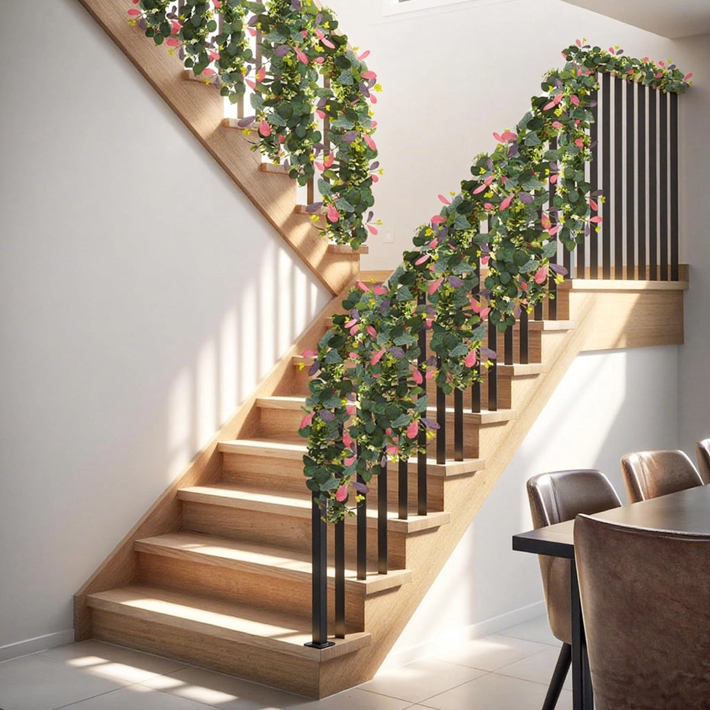 Set di 2 piante artificiali, alte 180 cm, da appendere, eucalipto, impermeabili