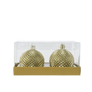 Box 2 Candele Sfera oro d6cm H6,5cm