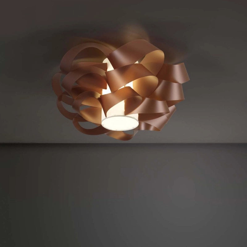 Plafoniera due luci CLOUD Rame diametro 75x h36 cm