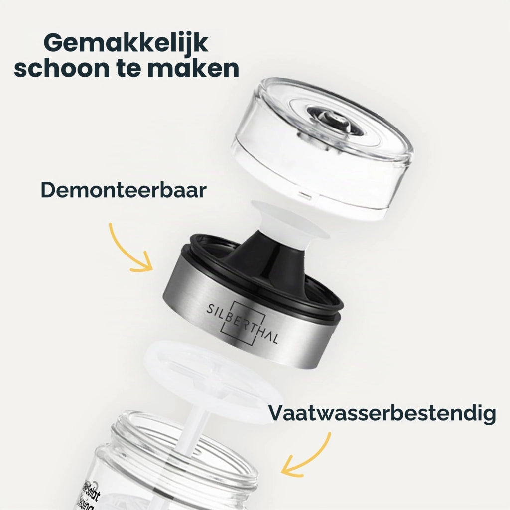 Shaker in vetro da 300 ml, con ricette e dosatore