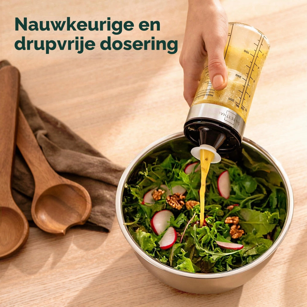 Shaker in vetro da 300 ml, con ricette e dosatore