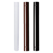 Tubo smaltato per stufe, diametro 100 mm, lunghezza 10 cm, colore marrone.