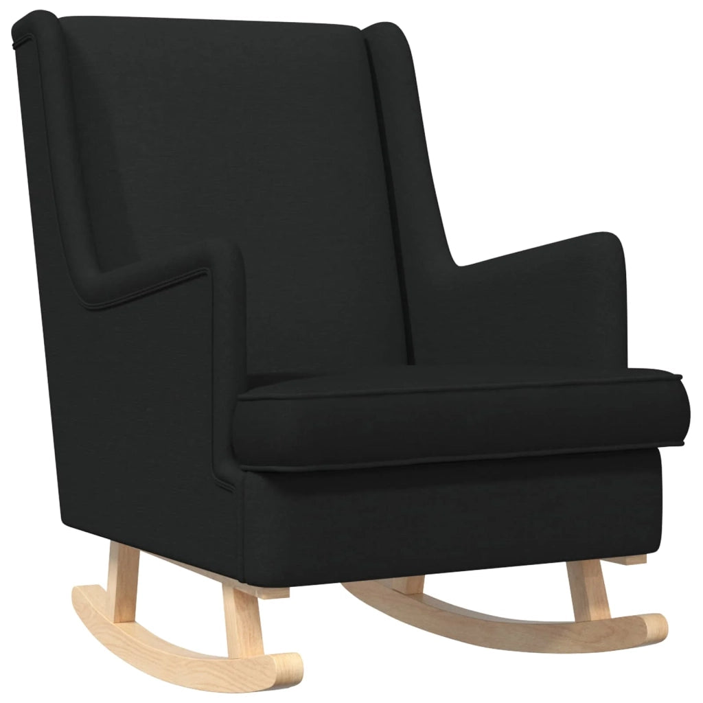 Poltrona con Ottomano 2 pz Nero Tessuto 3418854