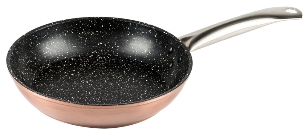 Padella in rame stagnato e alluminio, diametro 22 cm, con rivestimento antiaderente