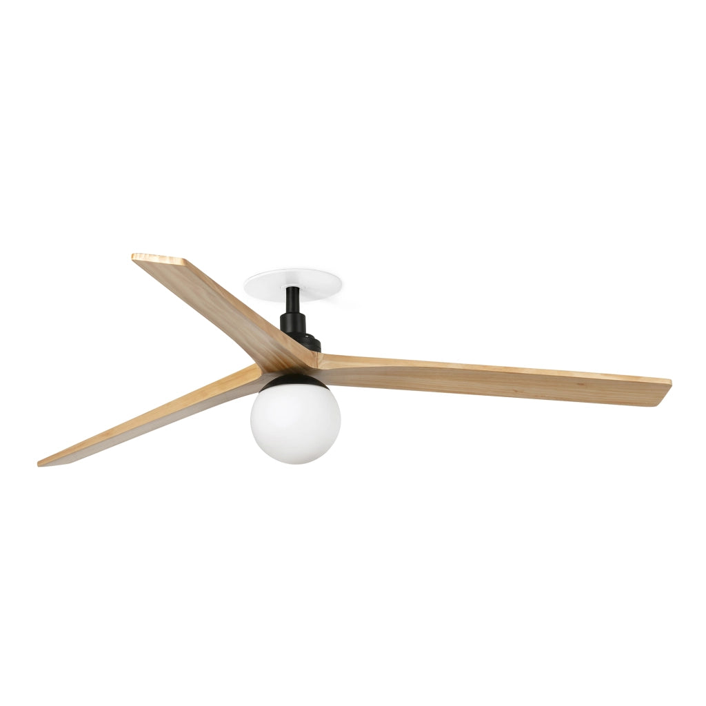 KLIM RECESSED L Ventilatore da soffitto nero/pino E27 TUYA