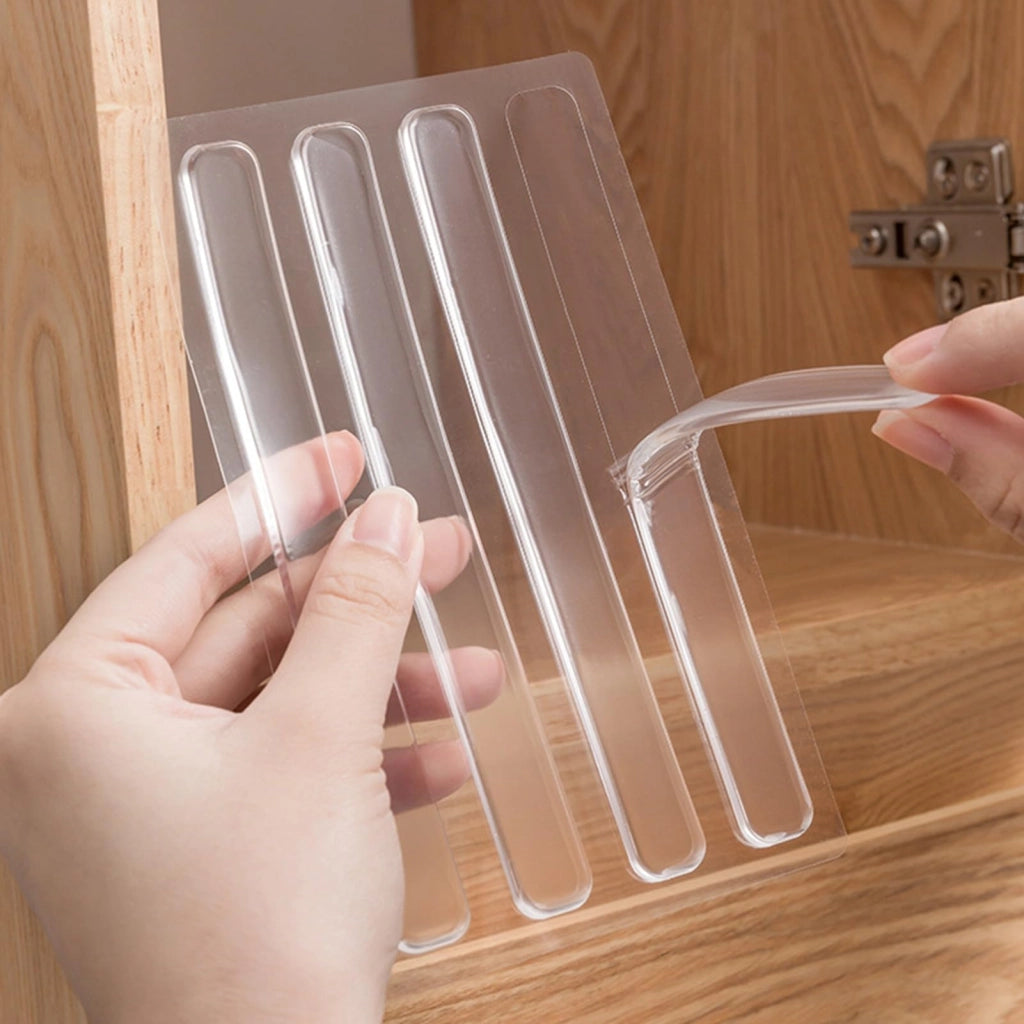 Strisce di silicone autoadesive, 4 pezzi, 150x15x2 mm, trasparenti