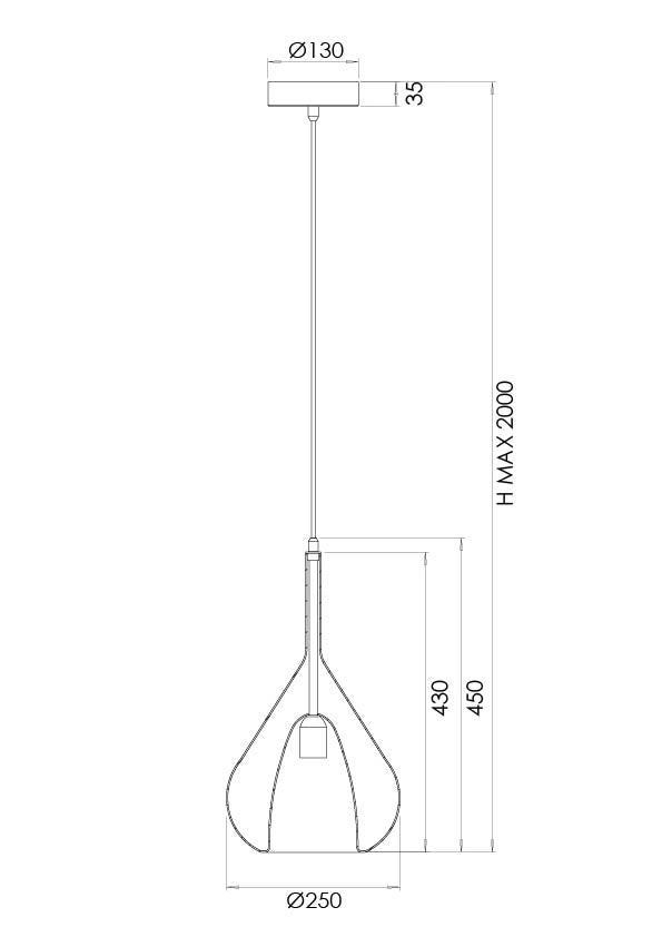 Lampada Sospensione Lila Fabas Luce Ø250mm Vetro Borosilicato Verde