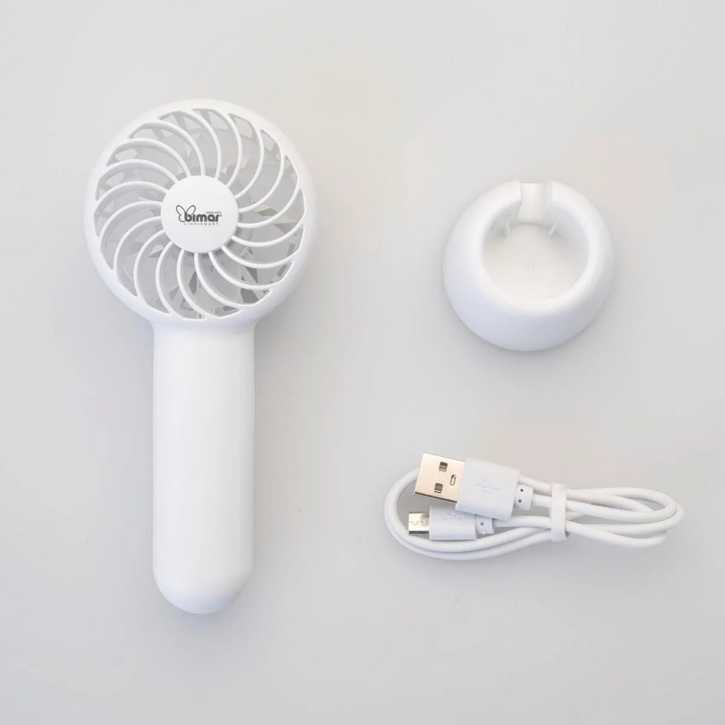 Bimar VA50 Mini Ventilatore Portatile Ricaricabile, 3 Velocità