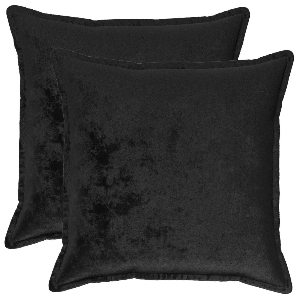 Federa 2 pz HOUTEN Nero 55 x 55 cm Flanella 920583
