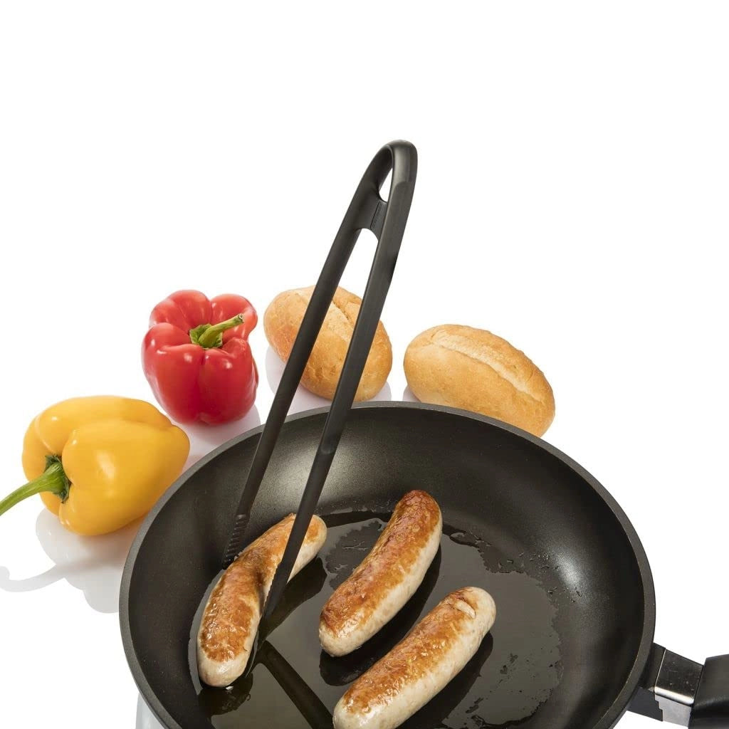 Set da 2 pinze da cucina, in plastica, lunghezza 29 cm, colore nero