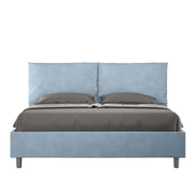Letto Matrimoniale in Microfibra 170x200 Senza Rete Antea Azzurro