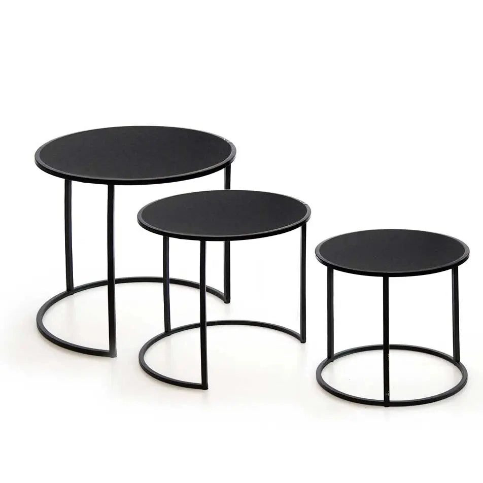 Set 3 tavolini tondi Ø55/45/35 cm