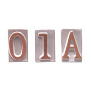 Numero civico 8 in terracotta 5x9 cm