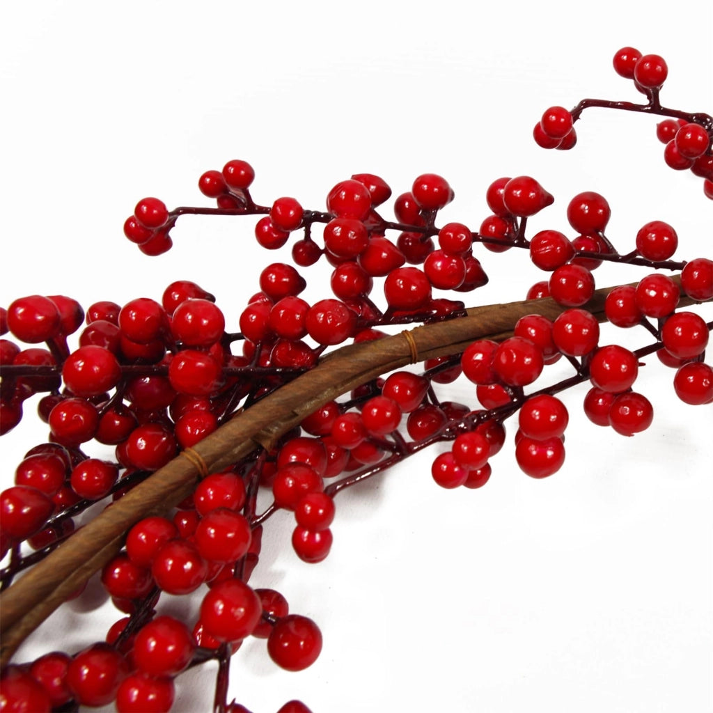 Ghirlanda artificiale con bacche rosse, 150 cm