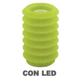 Candela led lanterna verde fontana cm13