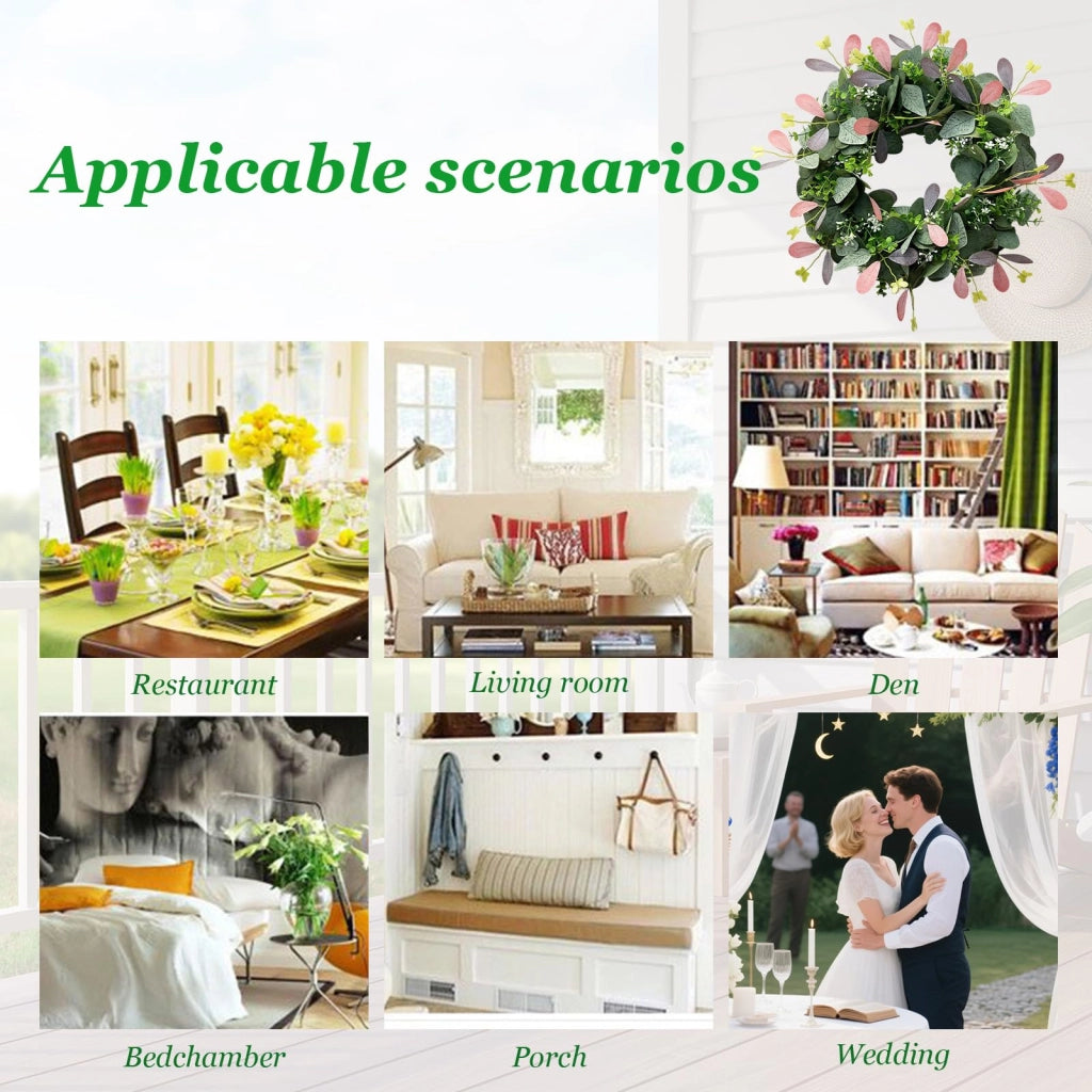 Set di 2 piante artificiali, alte 180 cm, da appendere, eucalipto, impermeabili