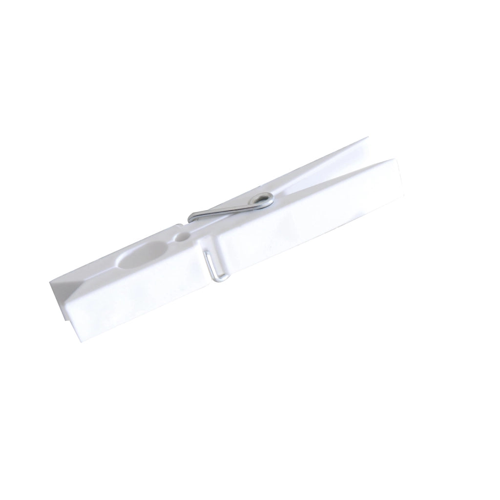 Mollette per bucato in plastica bianca, 12 pezzi, 2 cm