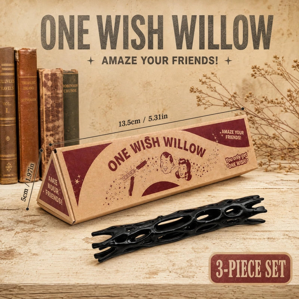 "One Wish Willow", statuetta in legno, confezione da 3 pezzi, replica tratta da un film horror