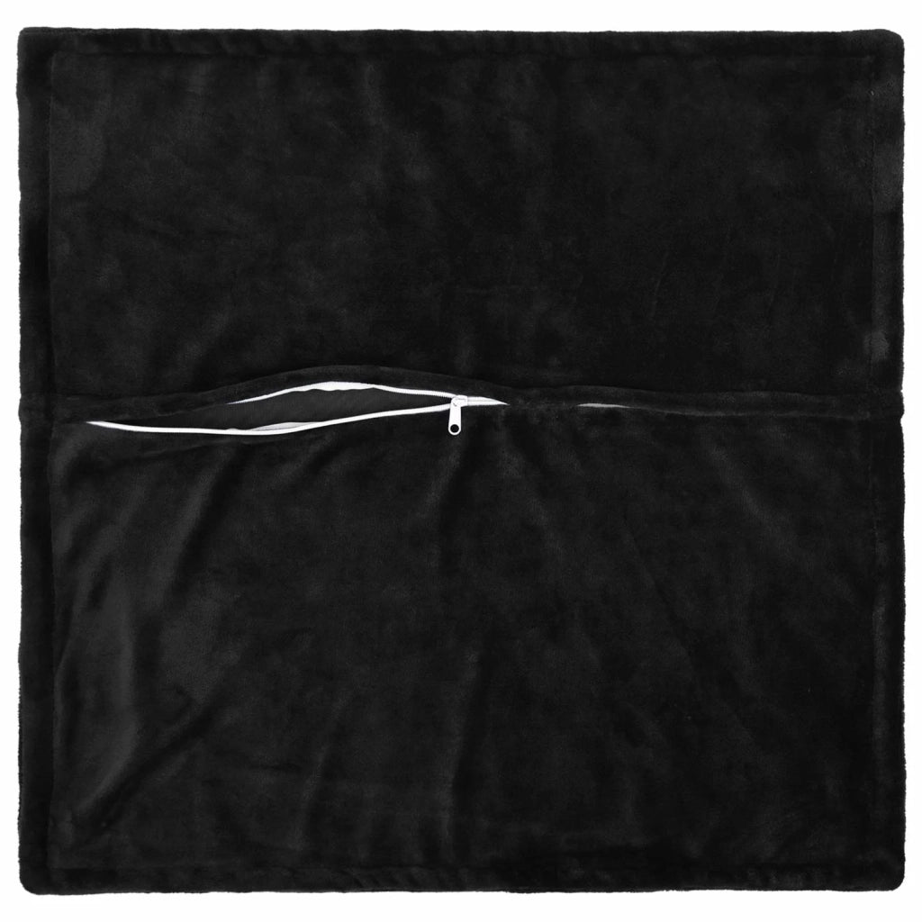 Federa 2 pz HOUTEN Nero 55 x 55 cm Flanella 920583