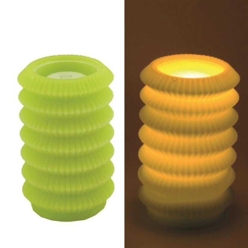 Candela led lanterna verde fontana cm13