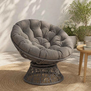 Cuscino per Sedia Papasan VIANEN 100% Poliestere Grigio 953960