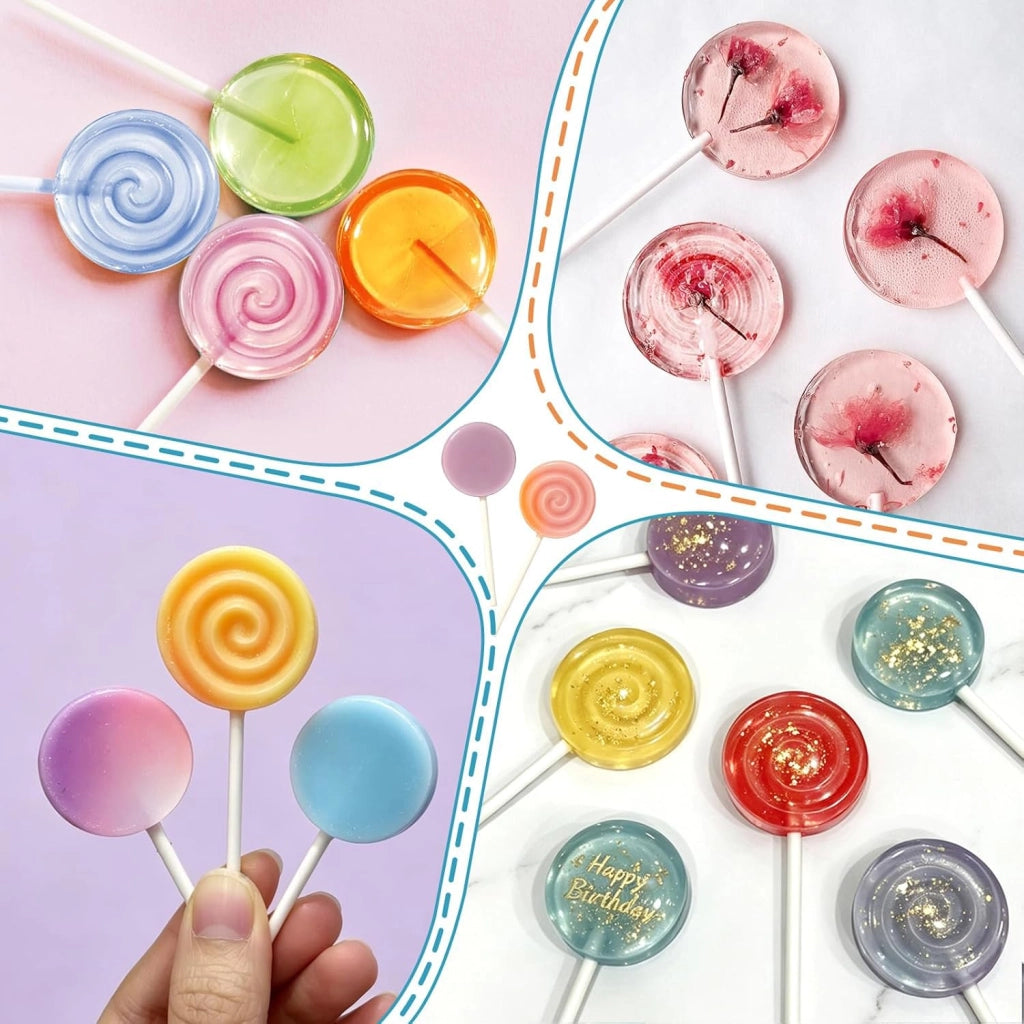Set per cakepop, composto da 2 stampi in silicone, 6 cavità, con 100 stecchini e sacchetti
