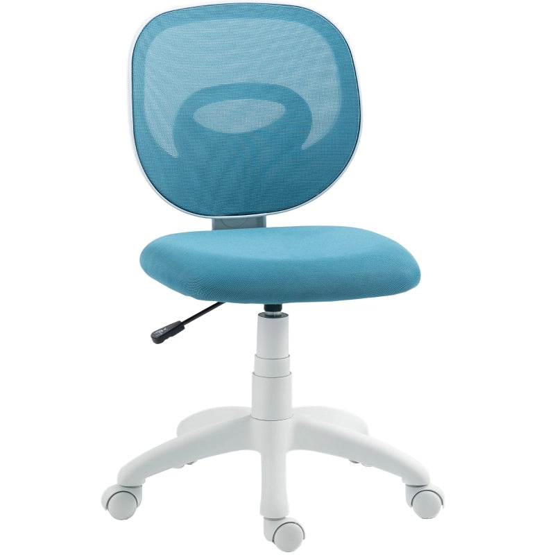Sedia da ufficio ergonomica con altezza regolabile in plastica blu