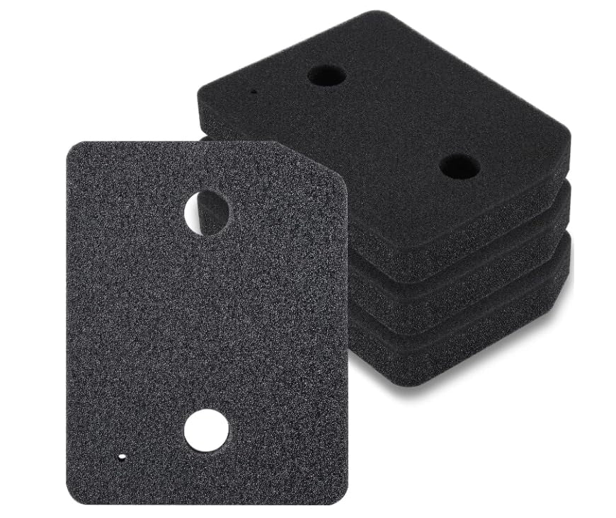 Set di 4 filtri per asciugatrice, compatibili con Miele T1, dimensioni 207x157x30 mm, in schiuma
