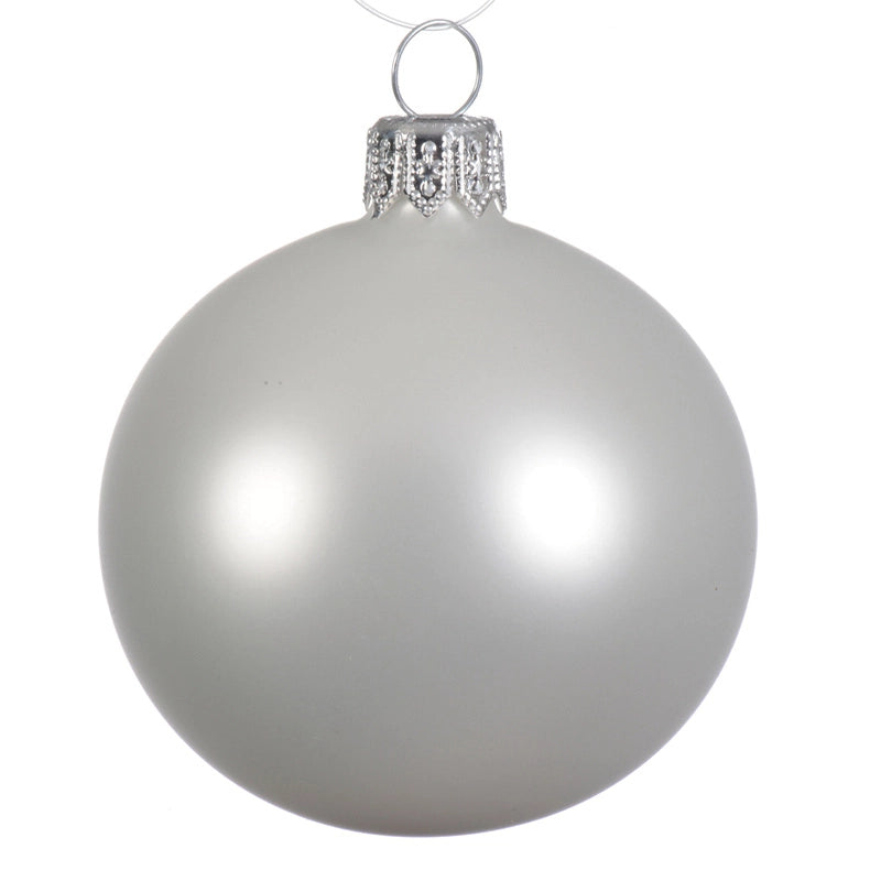 Box 4 Palline Vt Bianco neve Opaca 10 Cm