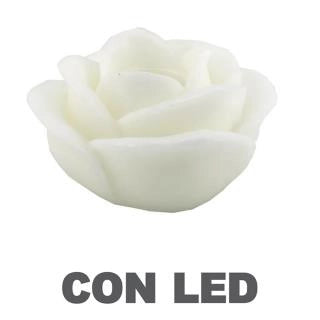 Candela led rosa bianco fontana cm32h20