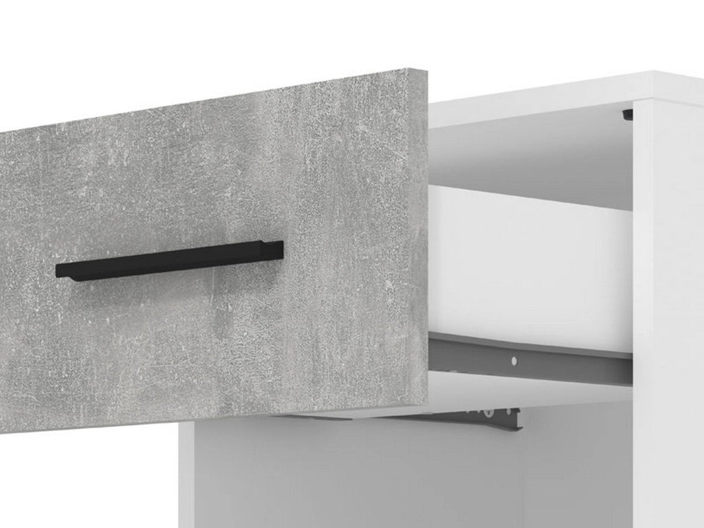 Secli, Comodino un Cassetto, 42x33x42h cm Bianco