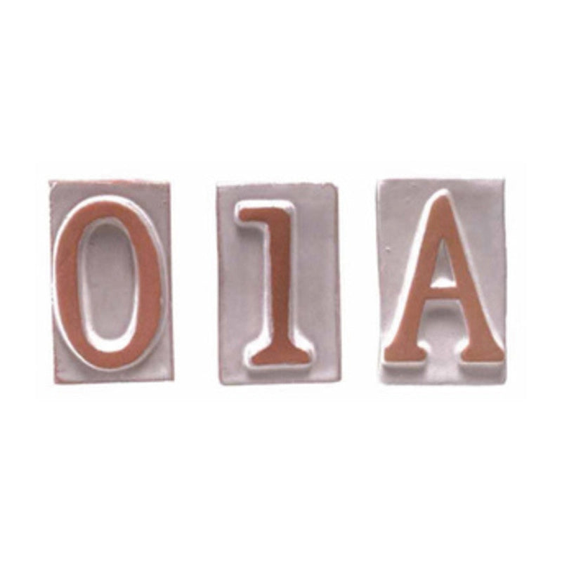 Numero civico 3 in terracotta 5x9 cm